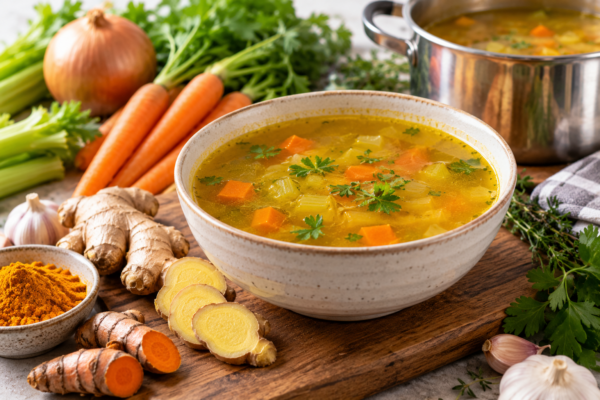 North Point Chiropractic | Ginger & Turmeric Vegetable Detox Broth Dairy And Gluten Free